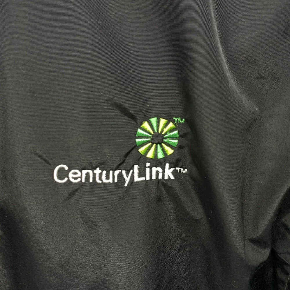 Cintas Centurylink Jacket‎ Black Fleece Lined 31 x 22 Logo Coat Zipper Pockets